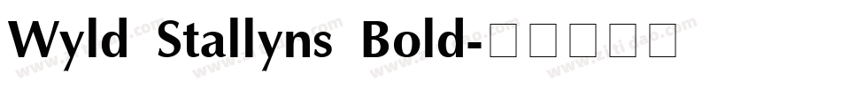 Wyld Stallyns Bold字体转换